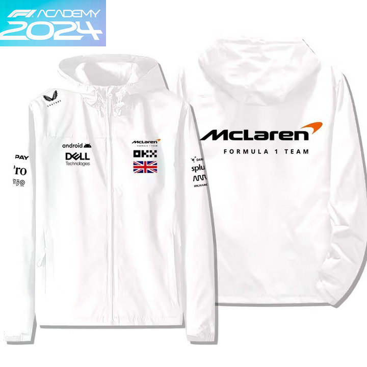 2024 Veste McLaren F1 Coupe-vent Imperméable Capuche Homme